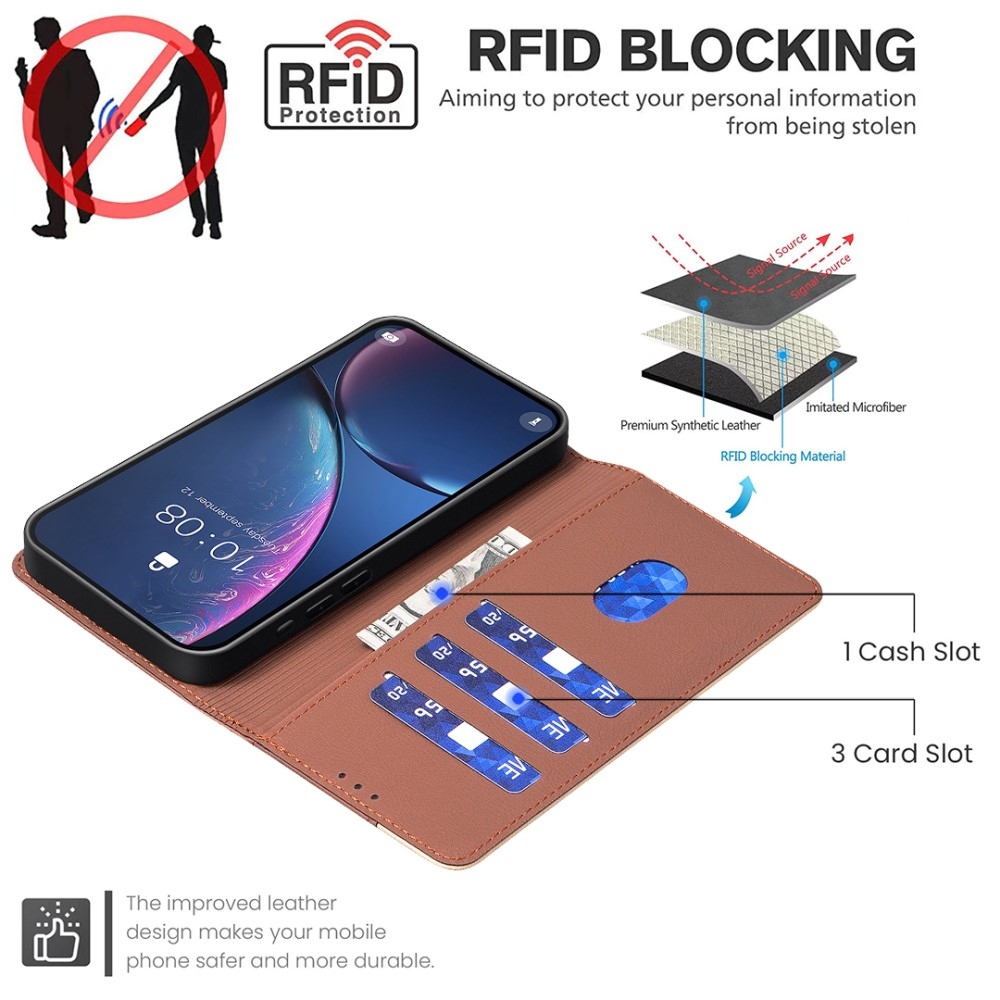 BNF DUO knížkové pouzdro na Xiaomi 15 - hnědé