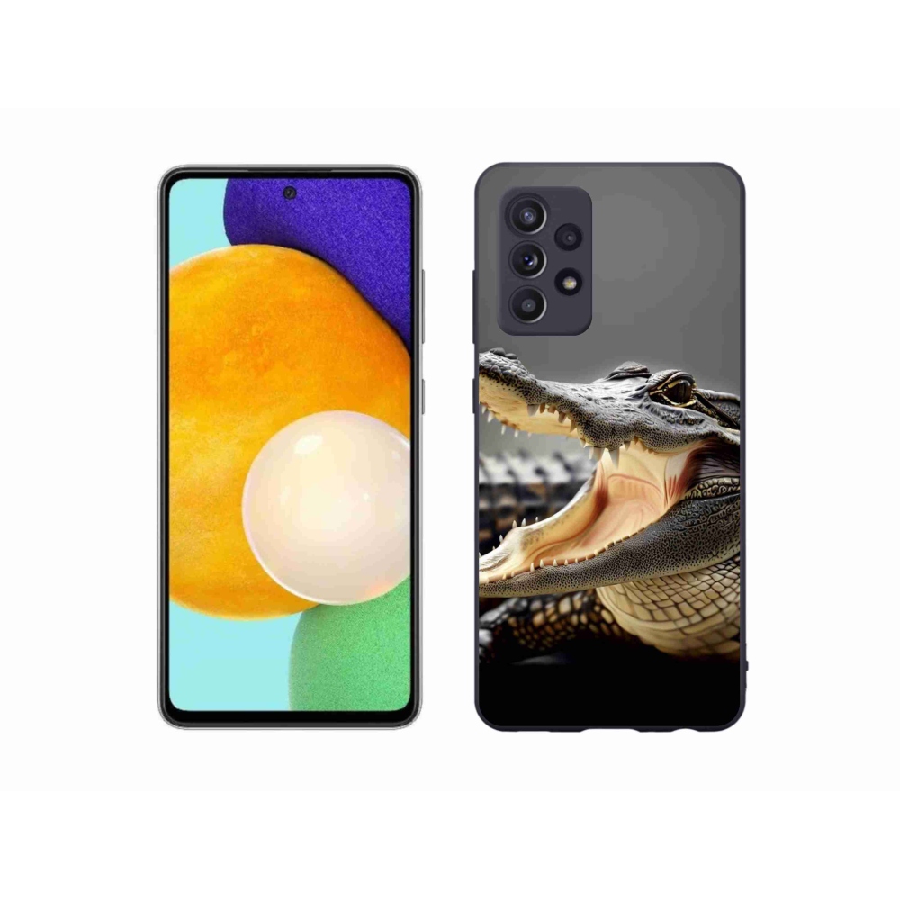 Gelový kryt mmCase na Samsung Galaxy A52/A52 5G - krokodýl