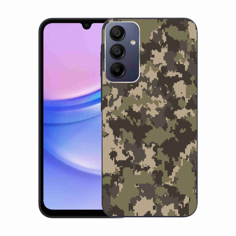 Gelový kryt mmCase na Samsung Galaxy A15 4G/5G - maskáčový vzor 12