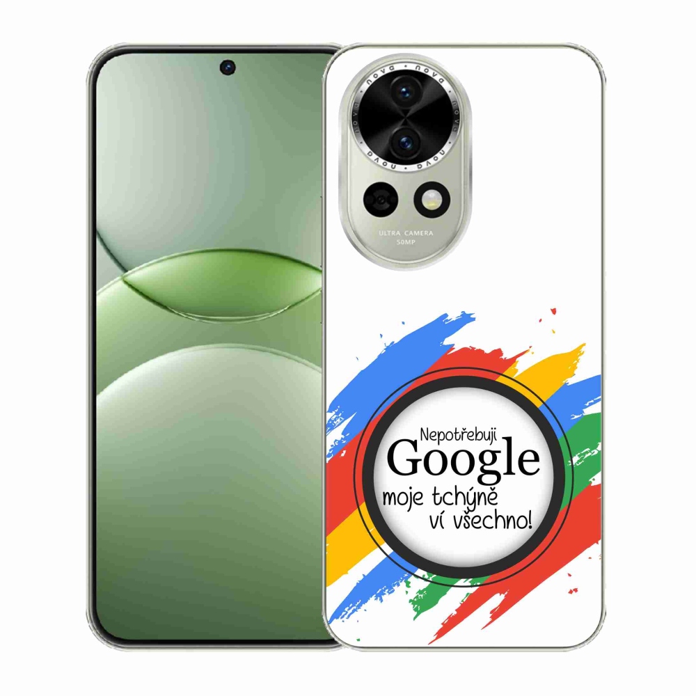 Gelový kryt mmCase na Huawei Nova 13 5G - tchýně ví všechno bílé pozadí