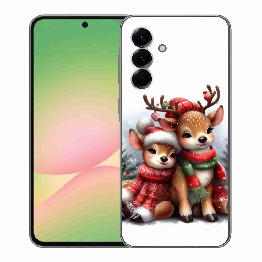 Gelový kryt mmCase na Samsung Galaxy A56 5G - vánoční sobi