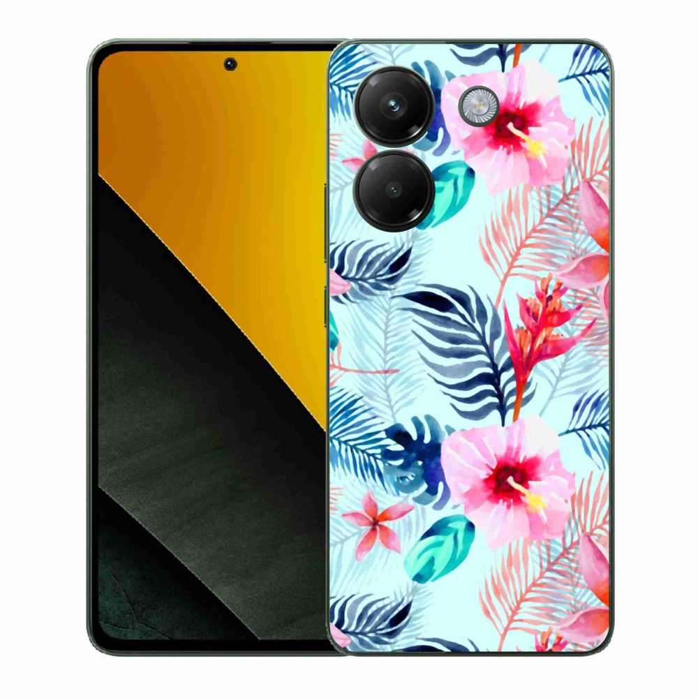 Gelový kryt mmCase na Xiaomi Poco M7 Pro 5G - květiny