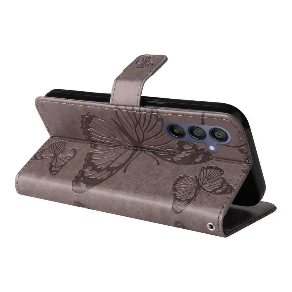 Big Butterfly knížkové pouzdro na Samsung Galaxy A16 4G/5G/A26 5G - šedé