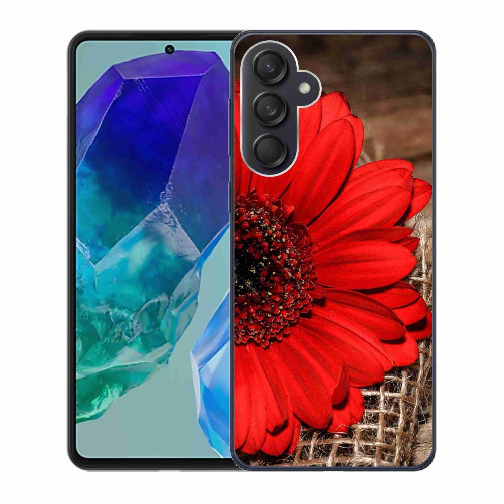 Gelový kryt mmCase na Samsung Galaxy M55 5G - gerbera