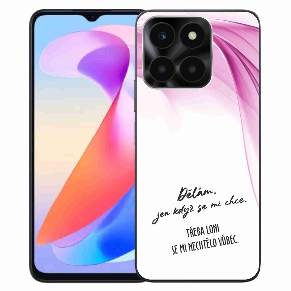 Gelový kryt mmCase na Honor X6a - vtipný text 12 bílé pozadí