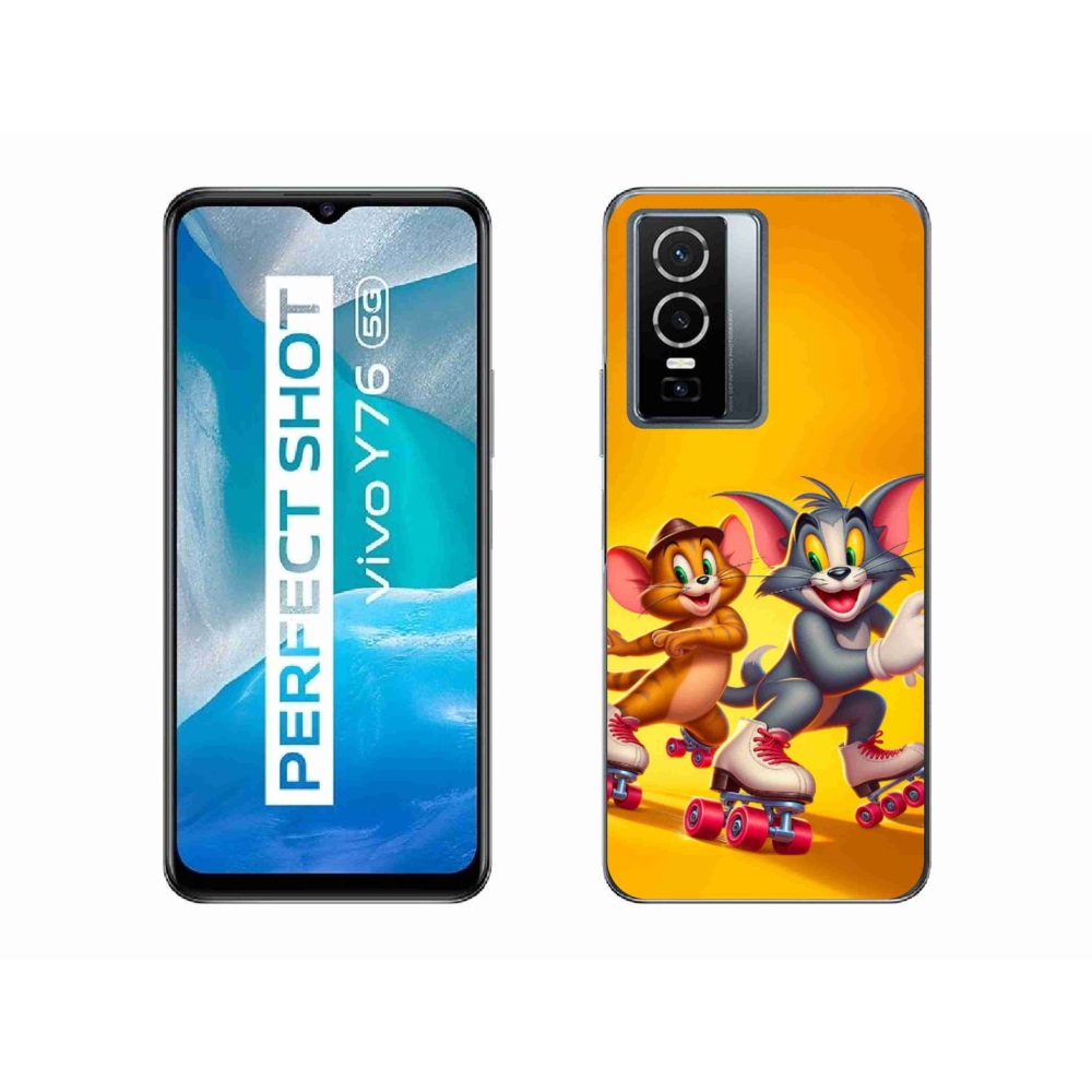 Gelový kryt mmCase na Vivo Y76 5G - tom a jerry