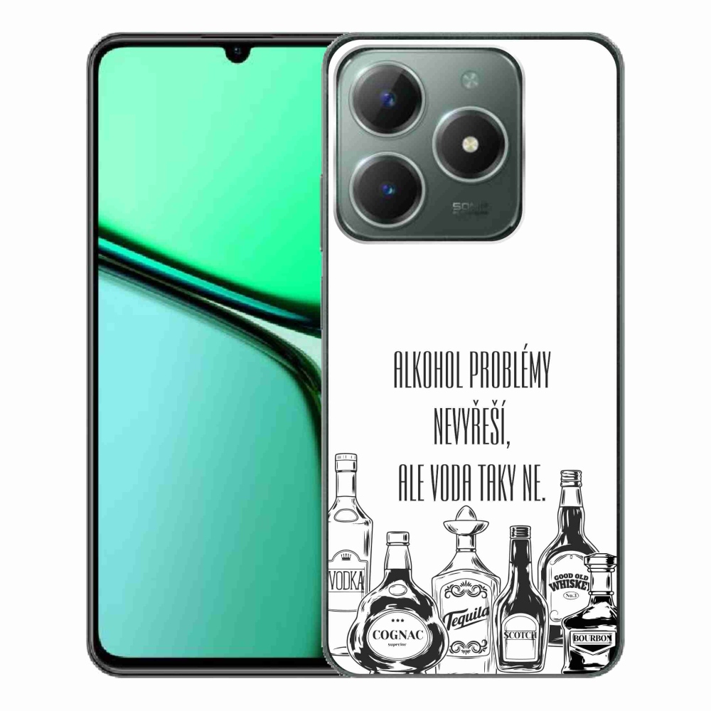 Gelový kryt mmCase na Realme C61 - vtipný text bílé pozadí