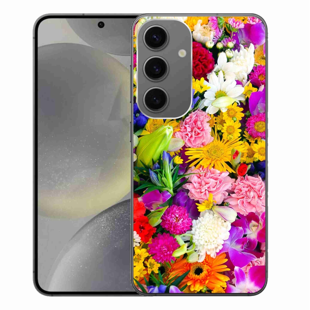 Gelový kryt mmCase na Samsung Galaxy S24+ - květiny 12