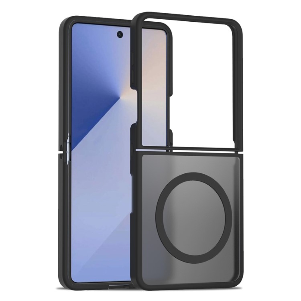 Skin gelový obal s pevnými zády a podporou MagSafe na Samsung Galaxy Z Flip7 5G - černý