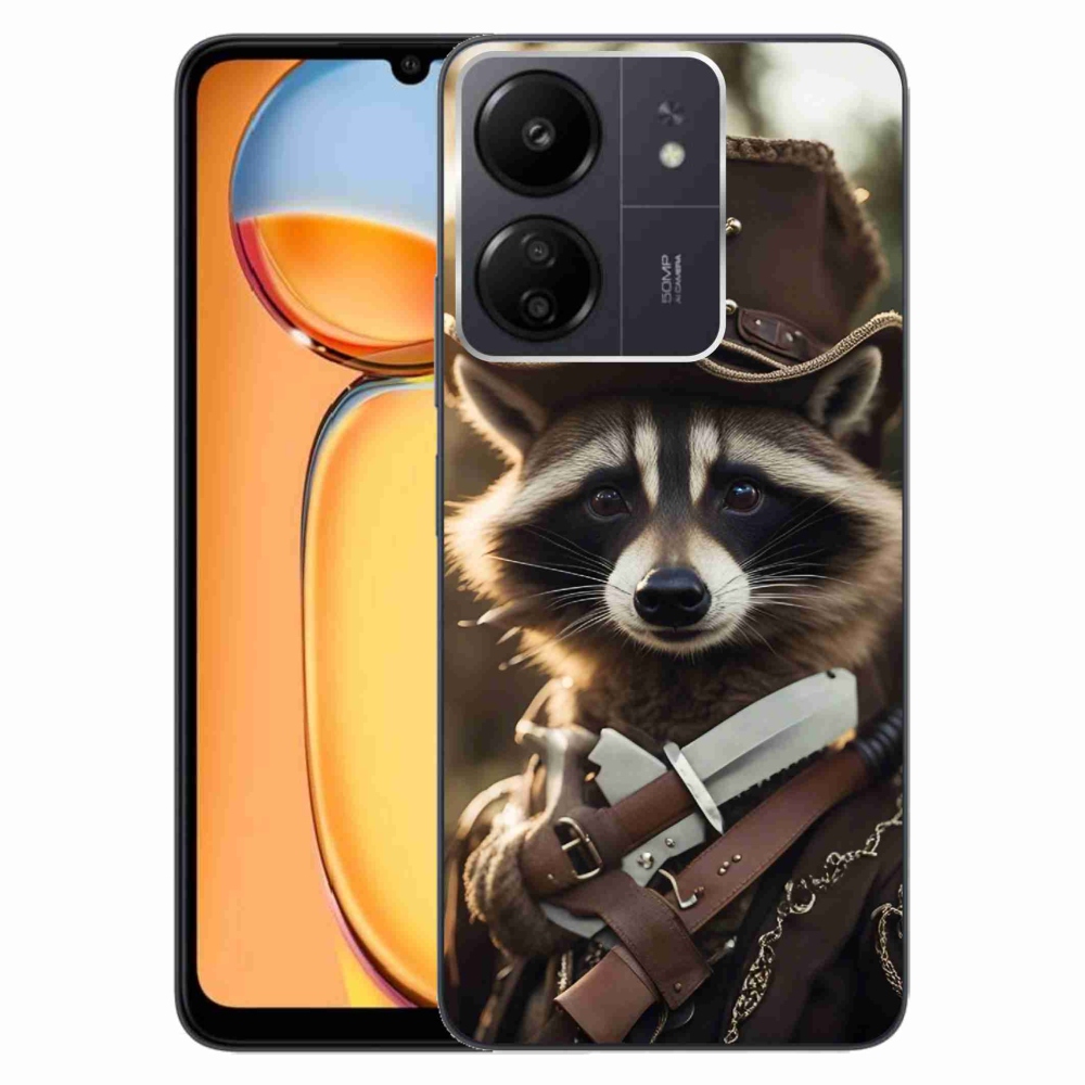 Gelový kryt mmCase na Xiaomi Poco C65/Redmi 13C - mýval v uniformě