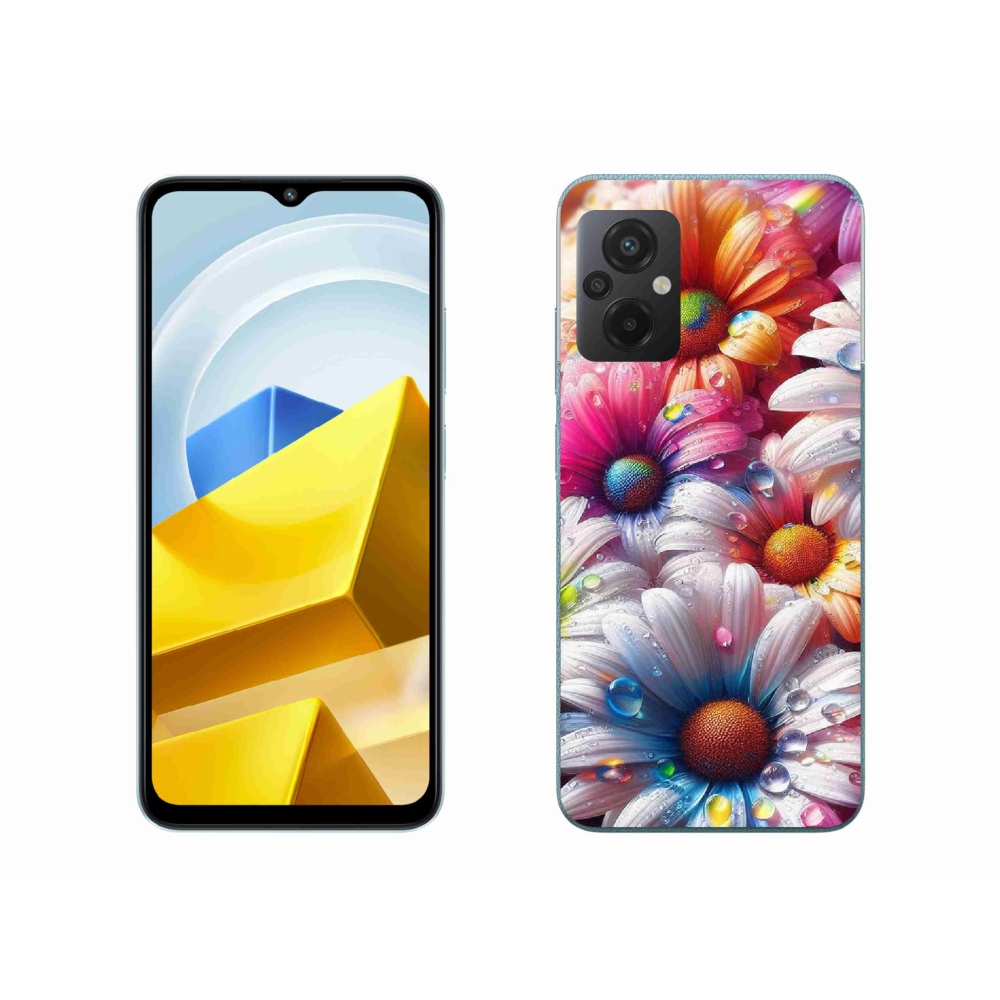 Gelový kryt mmCase na Xiaomi Poco M5 4G - barevné kopretiny