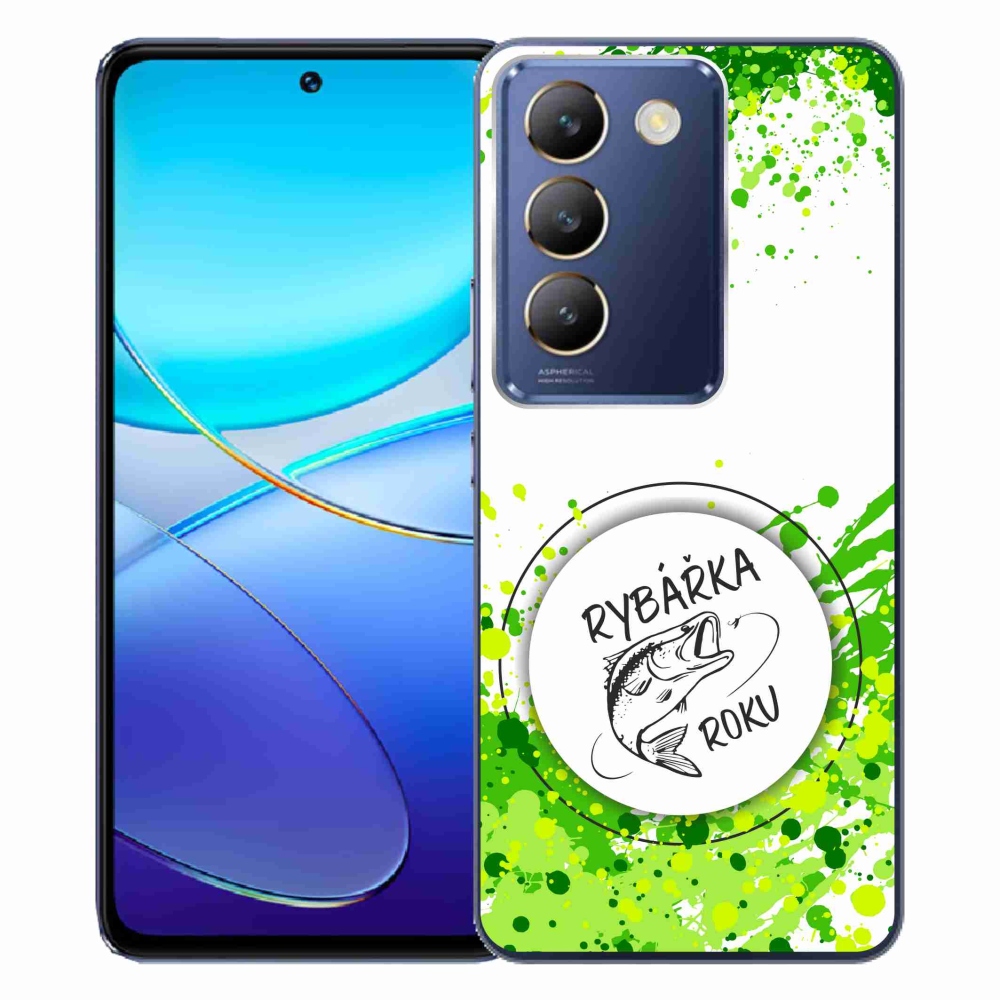 Gelový kryt mmCase na Vivo V40 SE 4G/5G - rybářka roku bílé pozadí