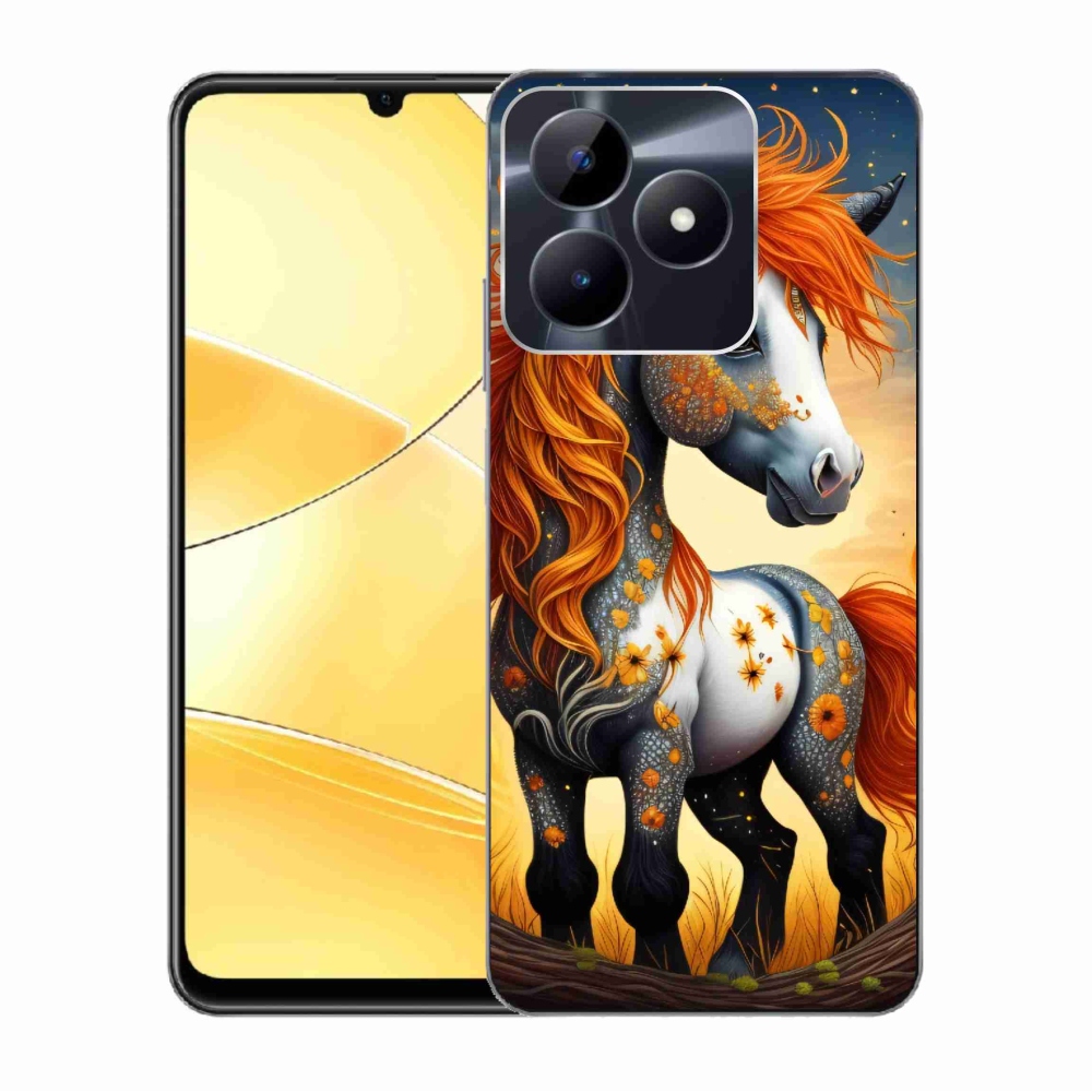 Gelový kryt mmCase na Realme C51/C53 - barevný poník