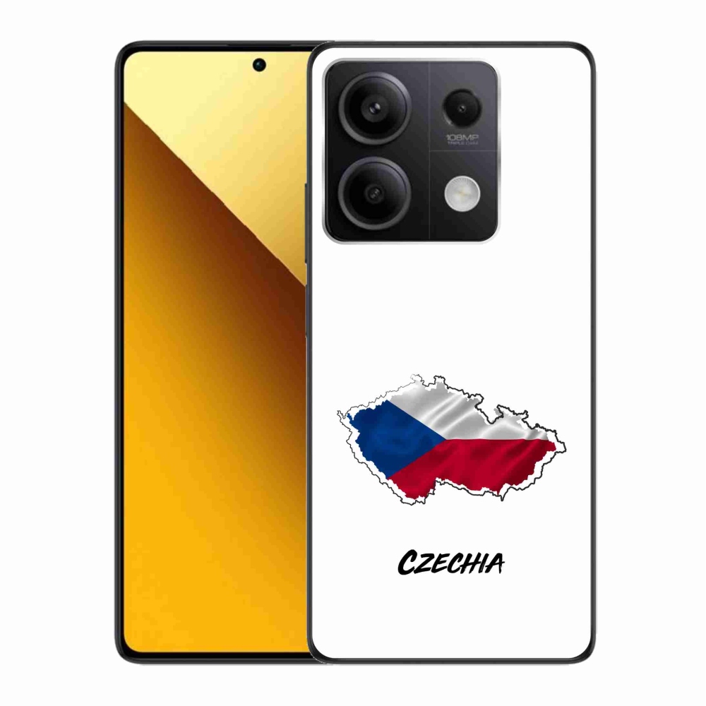 Gelový kryt mmCase na Xiaomi Redmi Note 13 5G - Czechia bílé pozadí