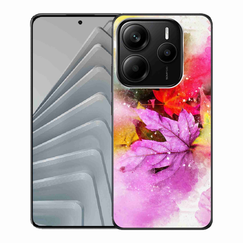 Gelový kryt mmCase na Xiaomi Redmi Note 14 5G - barevné listy