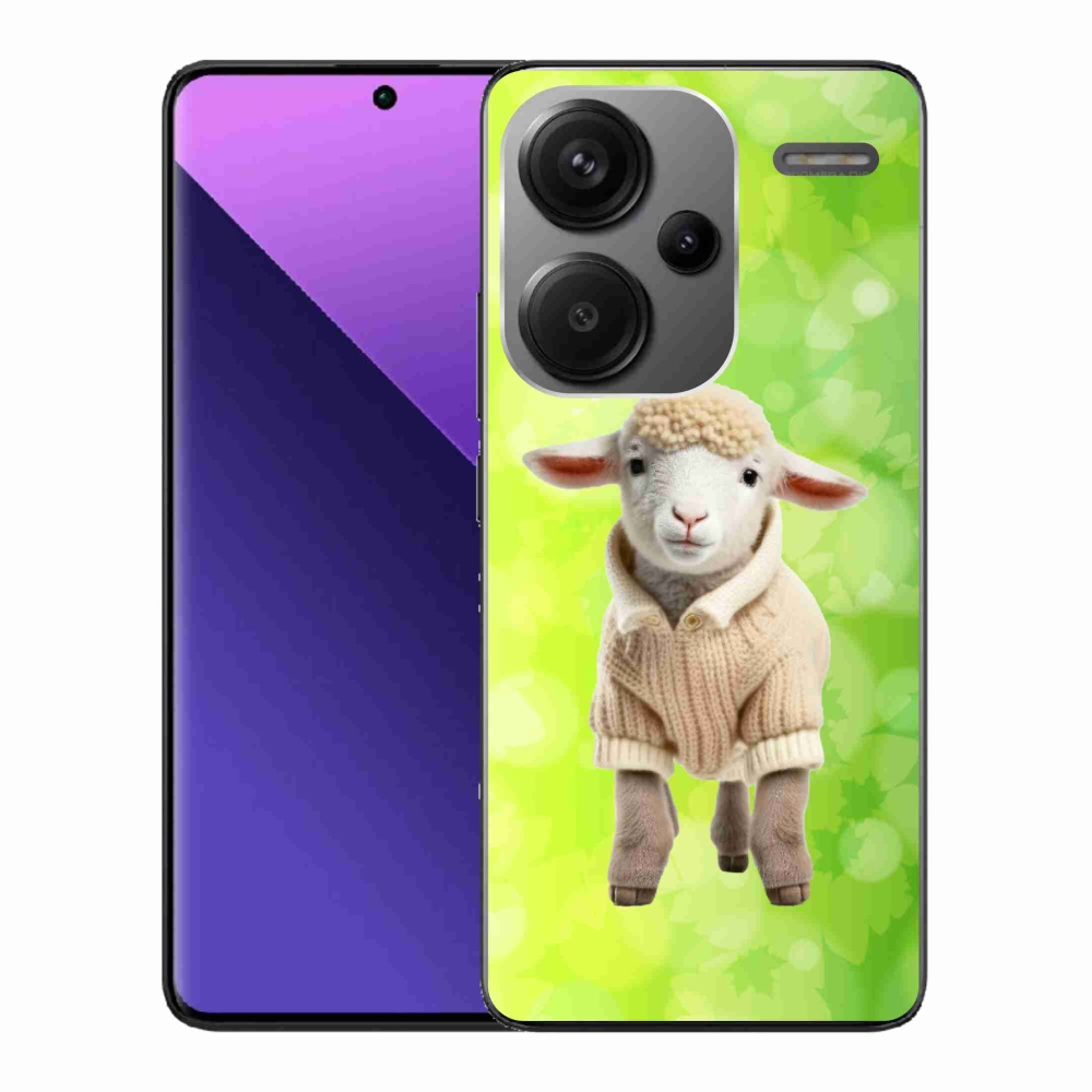 Gelový kryt mmCase na Xiaomi Redmi Note 13 Pro+ 5G - jehně ve svetru