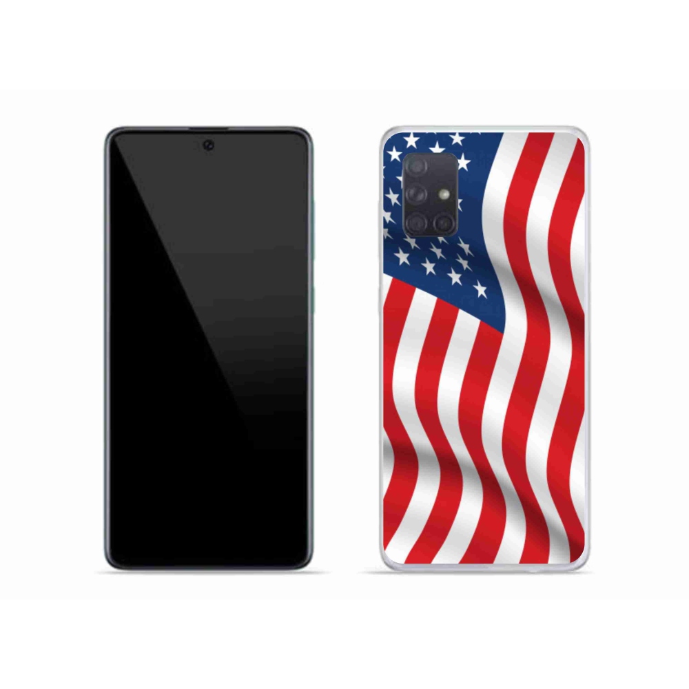 Gelový kryt mmCase na mobil Samsung Galaxy A71 - USA vlajka