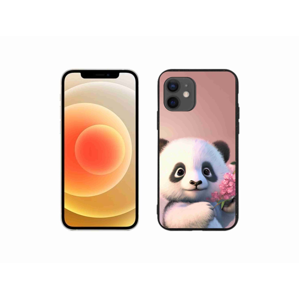 Gelový kryt mmCase na iPhone 12 mini - roztomilá panda