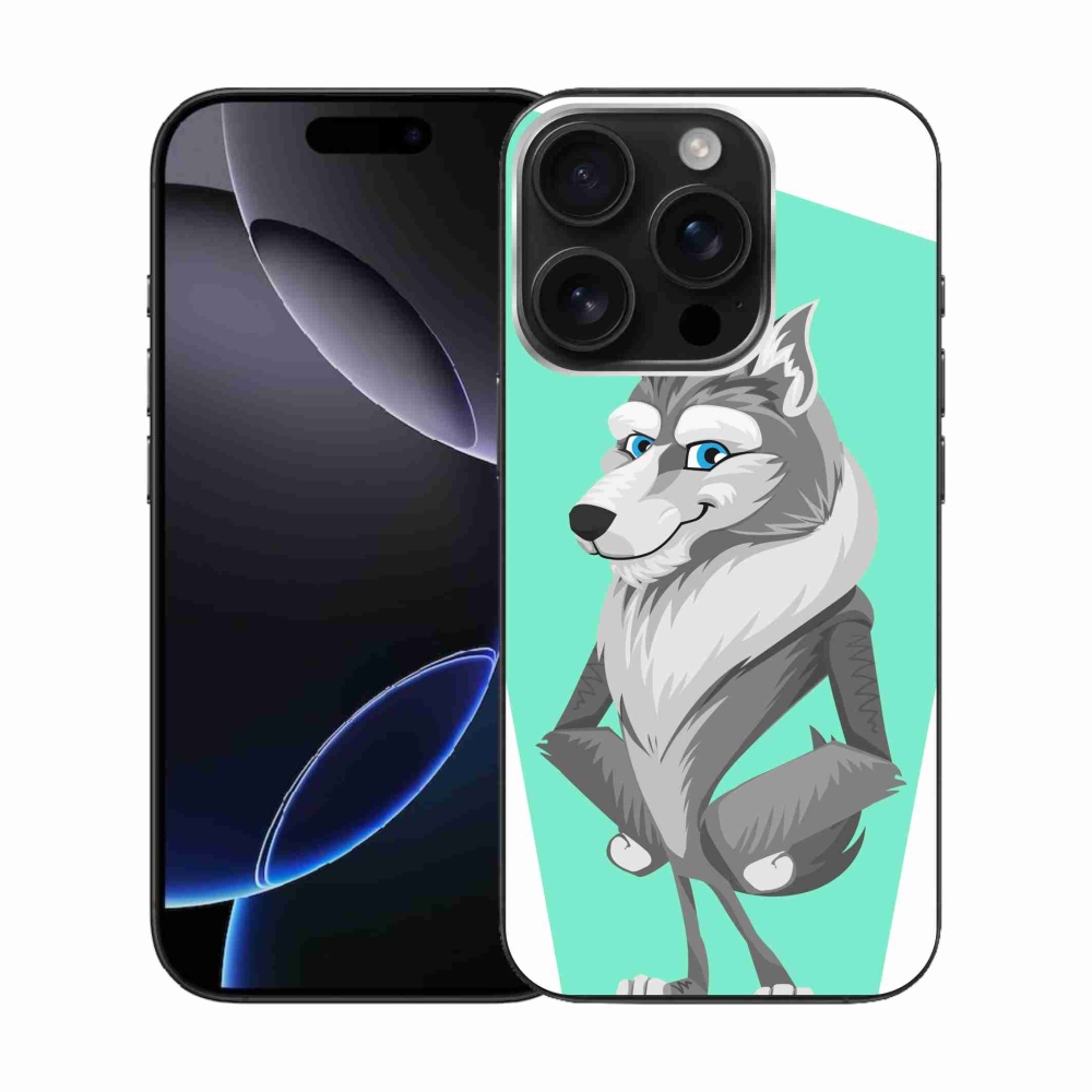 Gelový kryt mmCase na iPhone 16 Pro - kreslený vlk