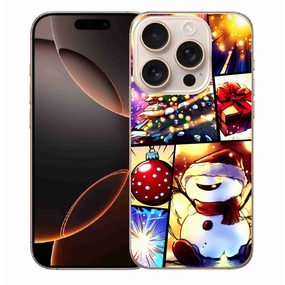 Gelový kryt mmCase na iPhone 16 Pro Max - vánoční motivy 1