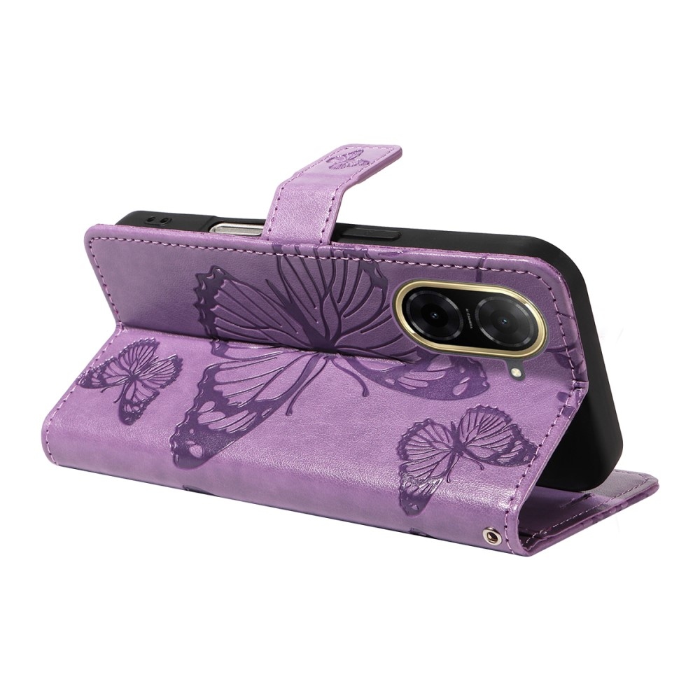 Big Butterfly knížkové pouzdro na Xiaomi Redmi A5 (171.7x77.8x8.3mm) - fialové