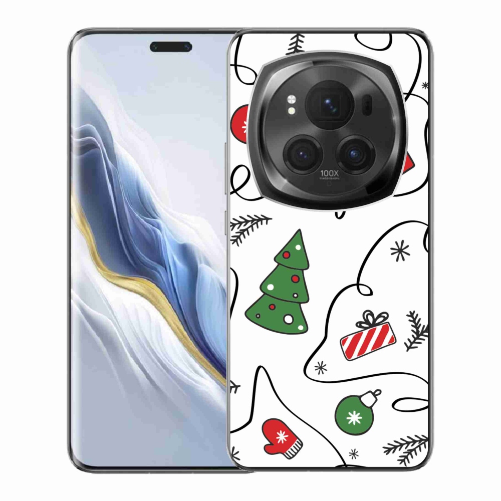 Gelový kryt mmCase na Honor Magic 6 Pro 5G - vánoční motivy