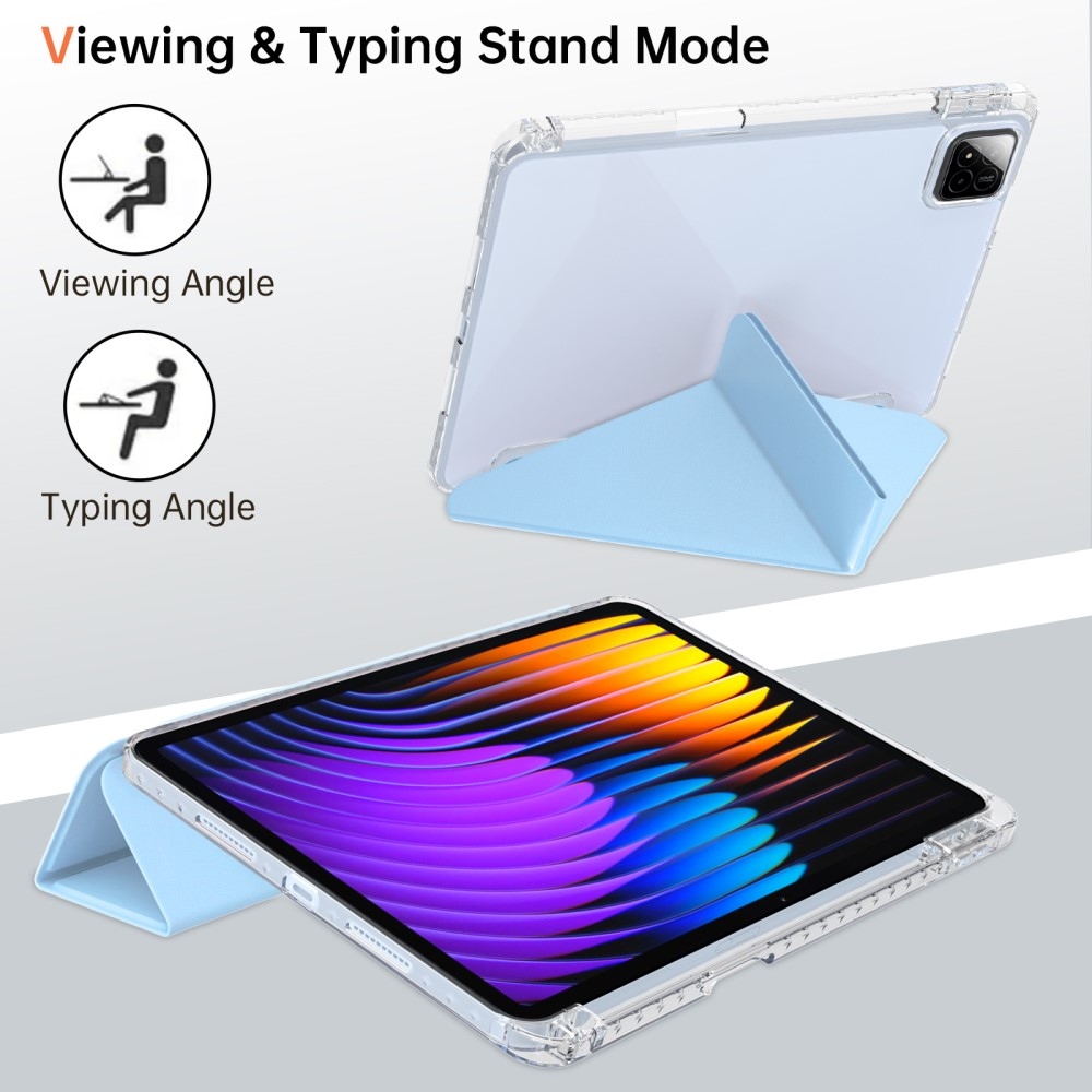 Origami chytré polohovací pouzdro na tablet Xiaomi Pad 7/7 Pro - světlemodré