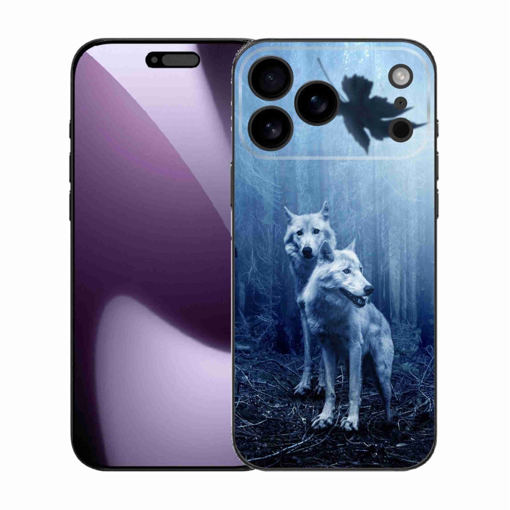 Gelový kryt mmCase na iPhone 17 Pro Max - vlci v lese