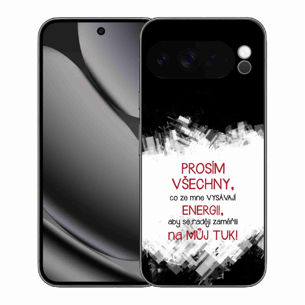 Gelový kryt mmCase na Google Pixel 10 Pro XL - vtipný text 1 červený
