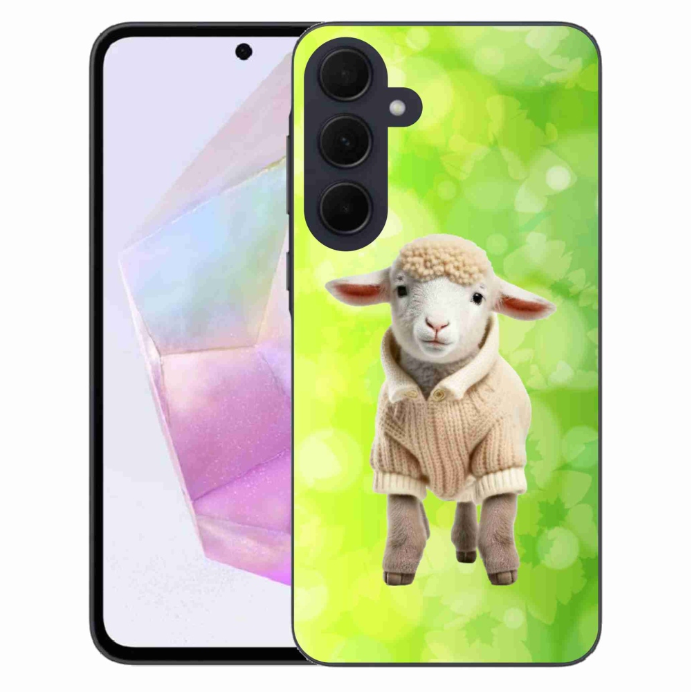 Gelový kryt mmCase na Samsung Galaxy A35 5G - jehně ve svetru