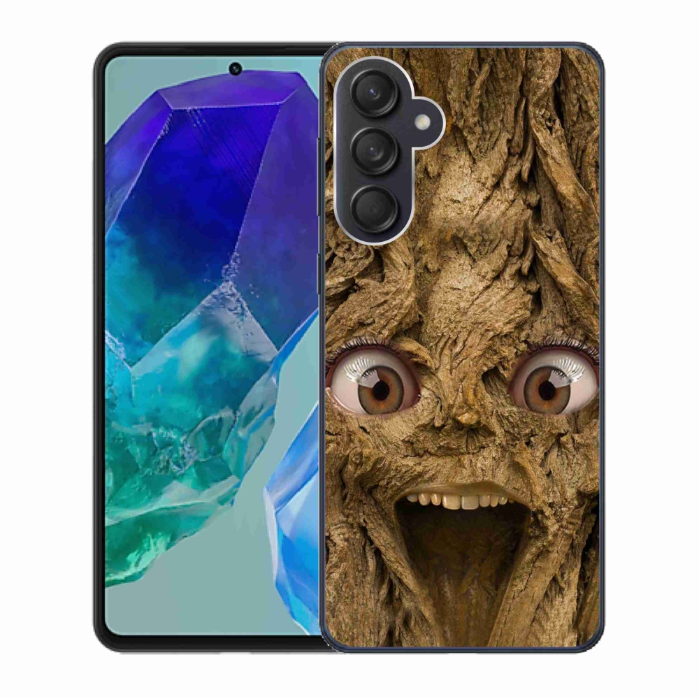 Gelový kryt mmCase na Samsung Galaxy M55 5G - veselý strom s očima