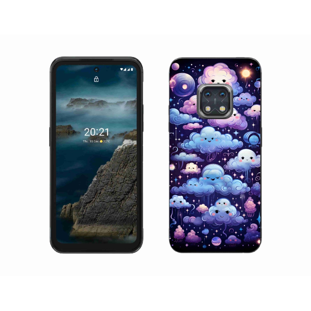Gelový kryt mmCase na Nokia XR20 - mráčky