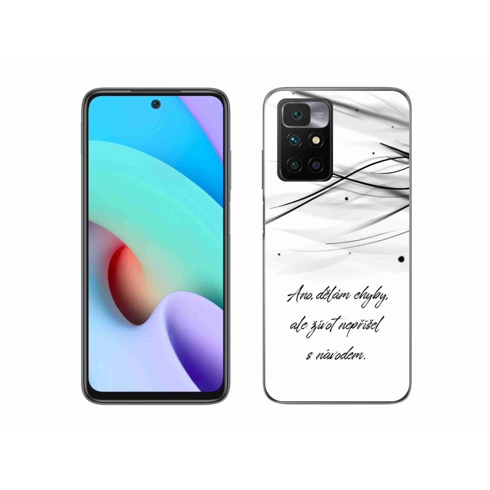 Gelový kryt mmCase na Xiaomi Redmi 10/Redmi 10 (2022) - citát bílé pozadí