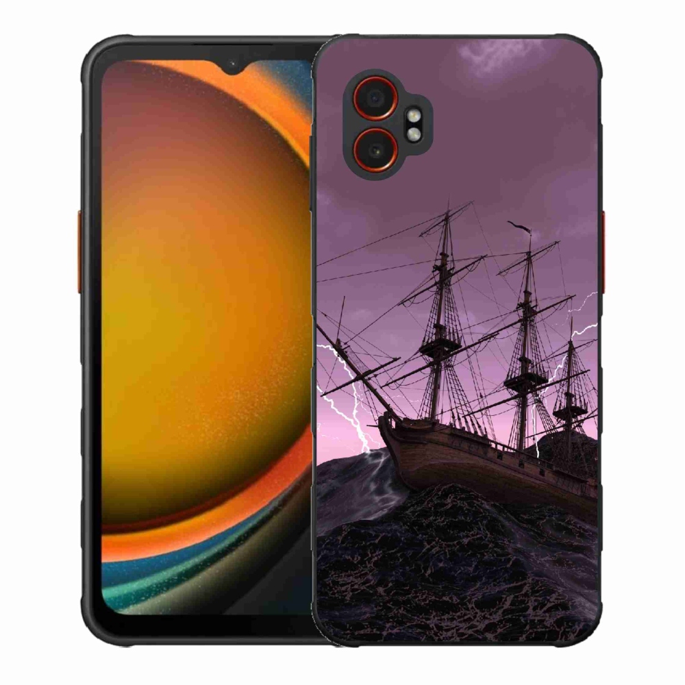 Gelový kryt mmCase na Samsung Galaxy Xcover 7 Pro - loď v bouři