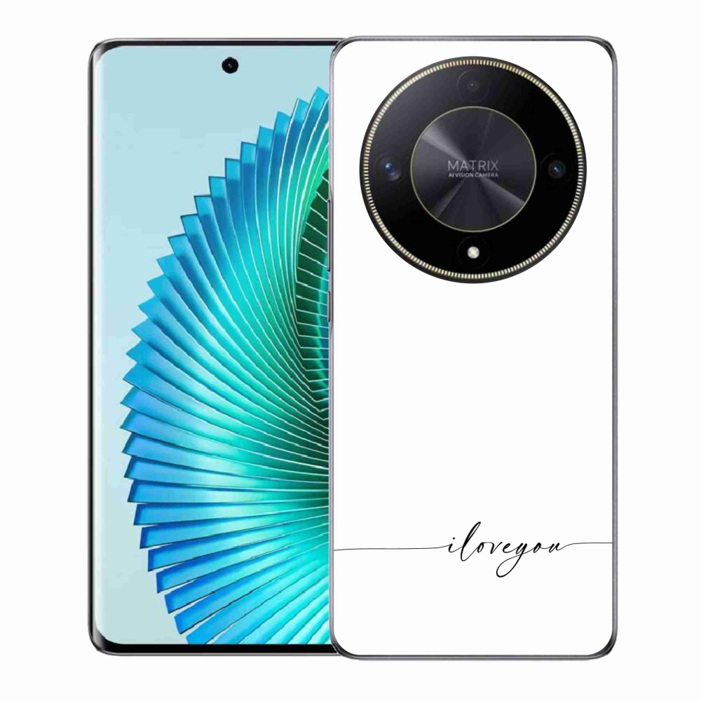 Gelový kryt mmCase na Honor Magic 6 Lite 5G - I love you bílé pozadí