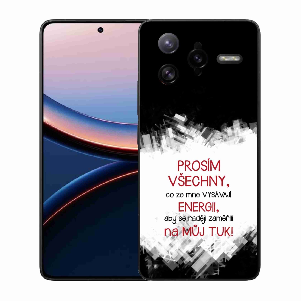 Gelový kryt mmCase na Xiaomi Poco F7 Ultra - vtipný text 1 červený
