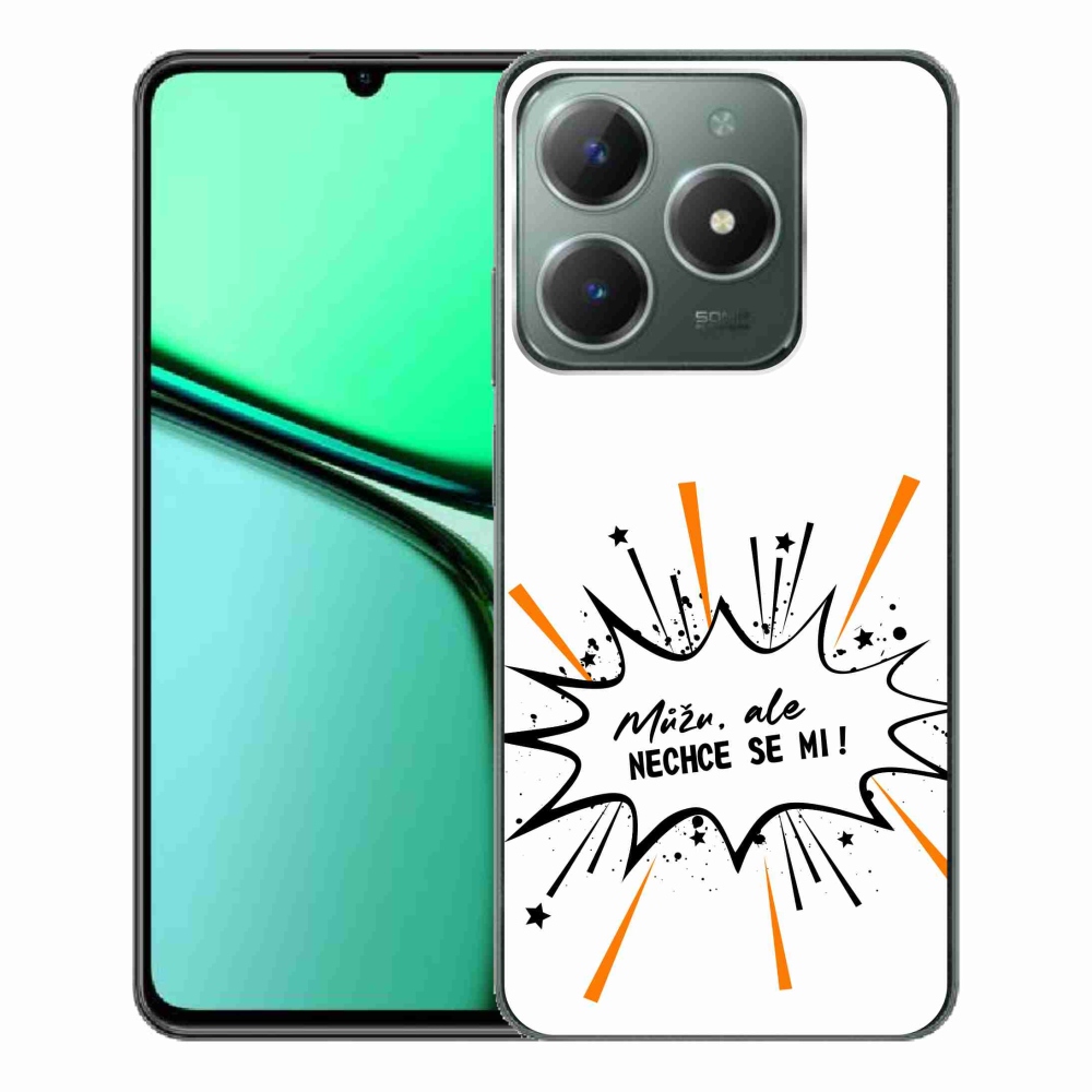 Gelový kryt mmCase na Realme C61 - vtipný text 11 bílé pozadí