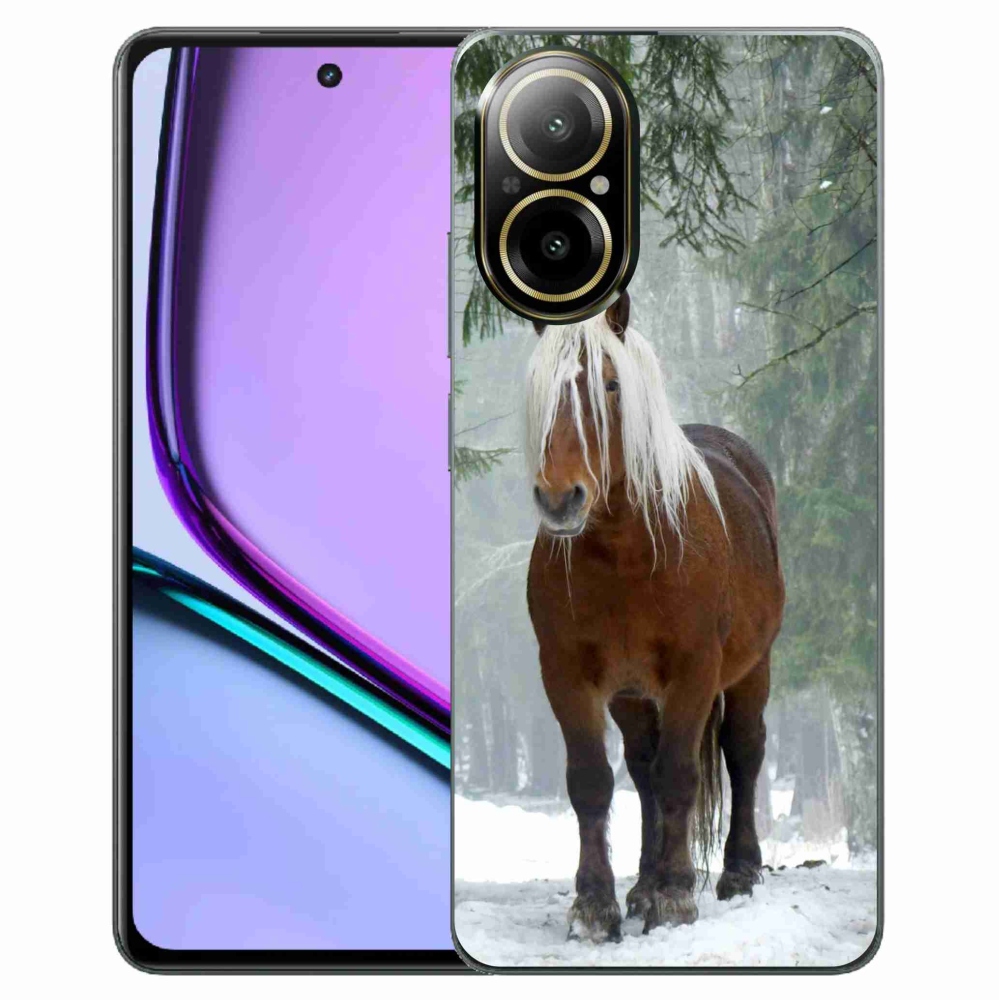 Gelový obal mmCase na Realme C67 - kůň v lese