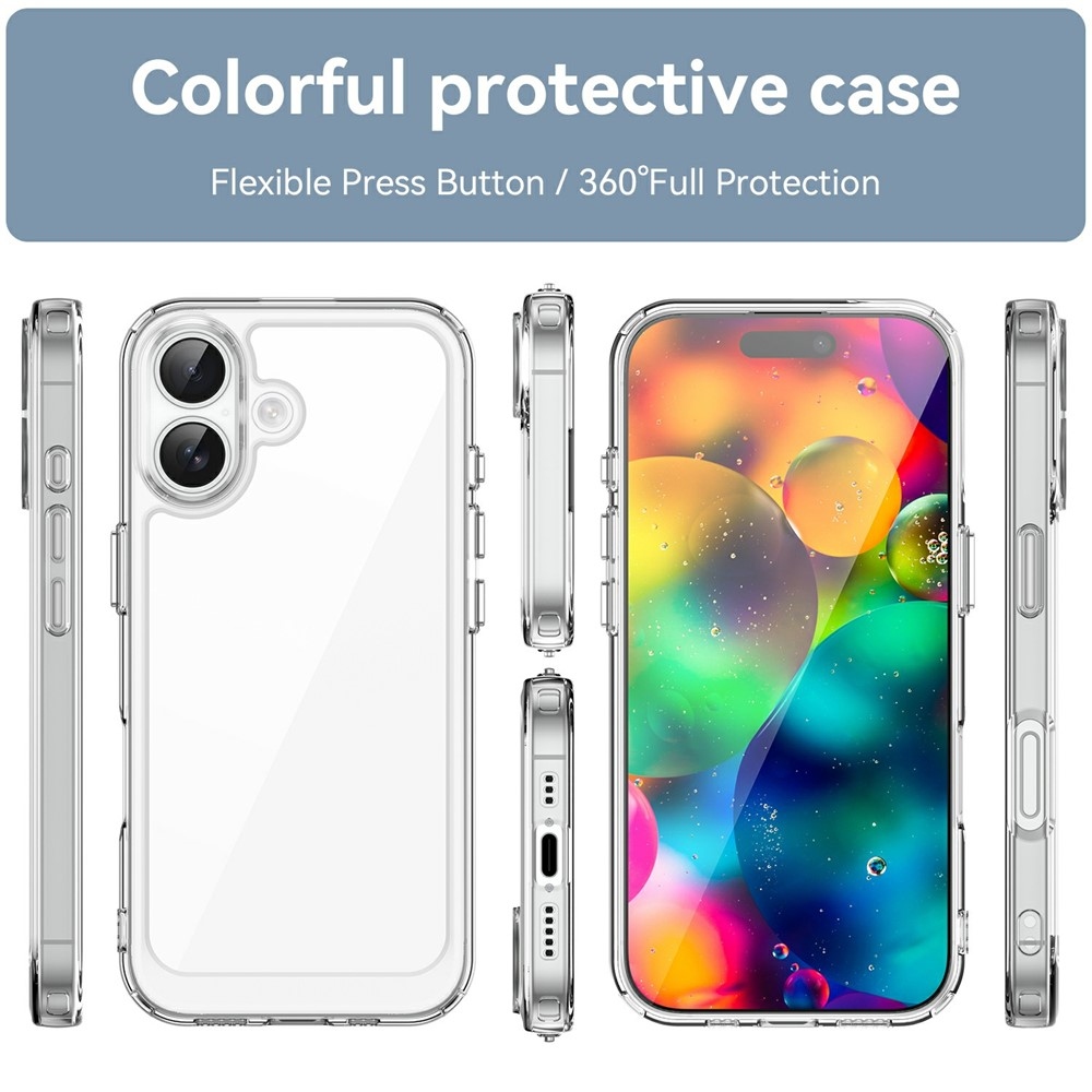 Gelový obal s pevnými zády na iPhone 17 - průhledný