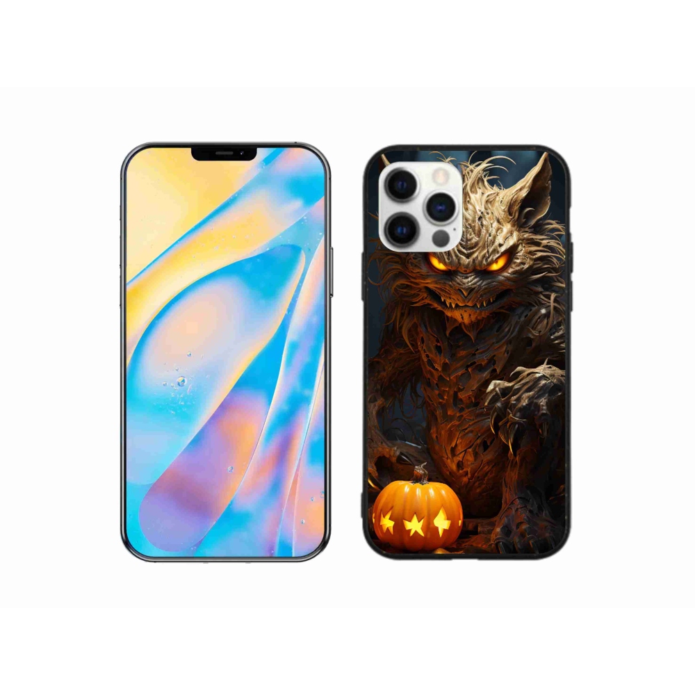 Gelový kryt mmCase na iPhone 12 Pro - halloweenská příšera