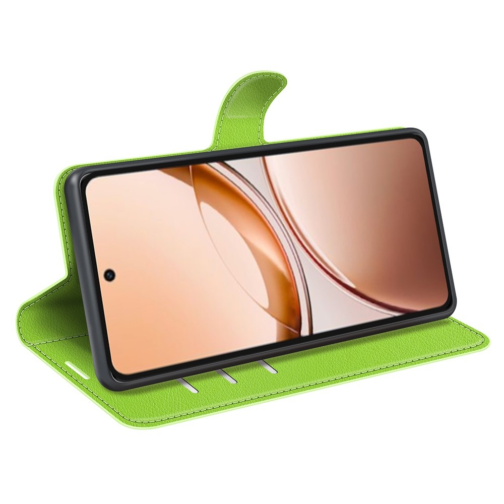 Litchi knížkové pouzdro na Vivo V50 Lite 4G/5G - zelené