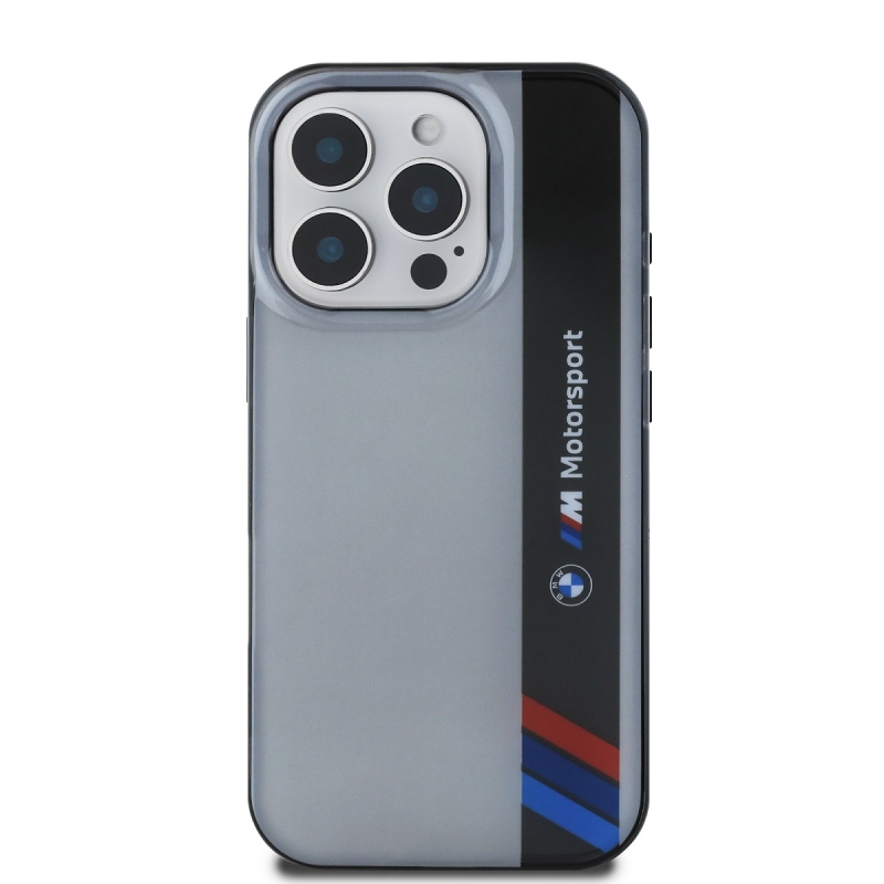 BMW IML Motorsport Vertical Stripe Zadní Kryt pro iPhone 16 Pro Max Grey