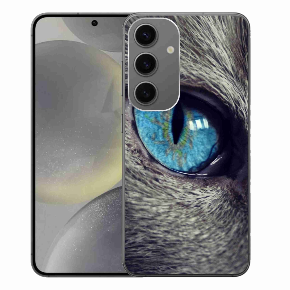 Gelový kryt mmCase na Samsung Galaxy S24+ - modré kočičí oko