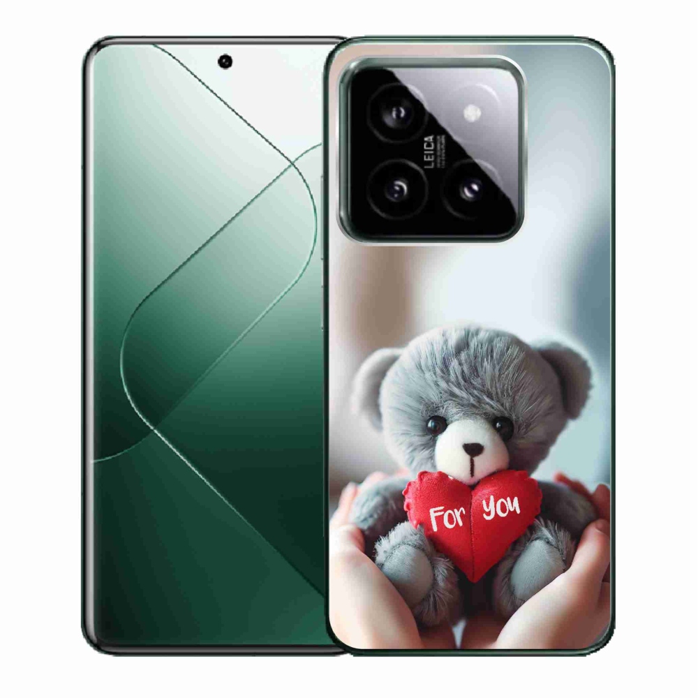 Gelový kryt mmCase na Xiaomi 14 - medvídek pro zamilované