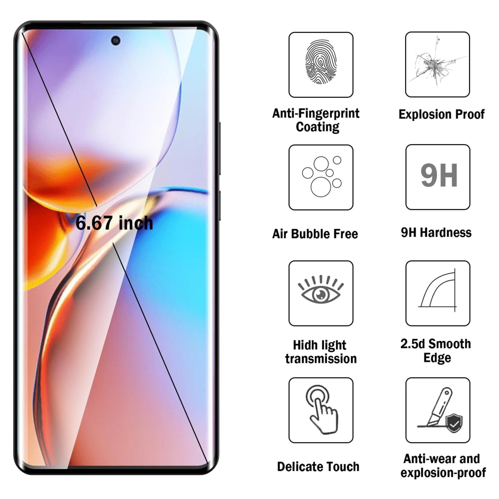 3D celoplošné tvrzené sklo (lepidlo pouze na hranách) na Motorola Edge 70 Fusion 5G