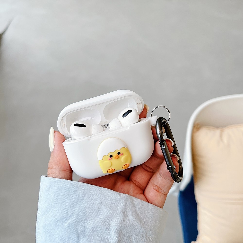 3D Doll gelový obal na AirPods Pro - bílý/kuře