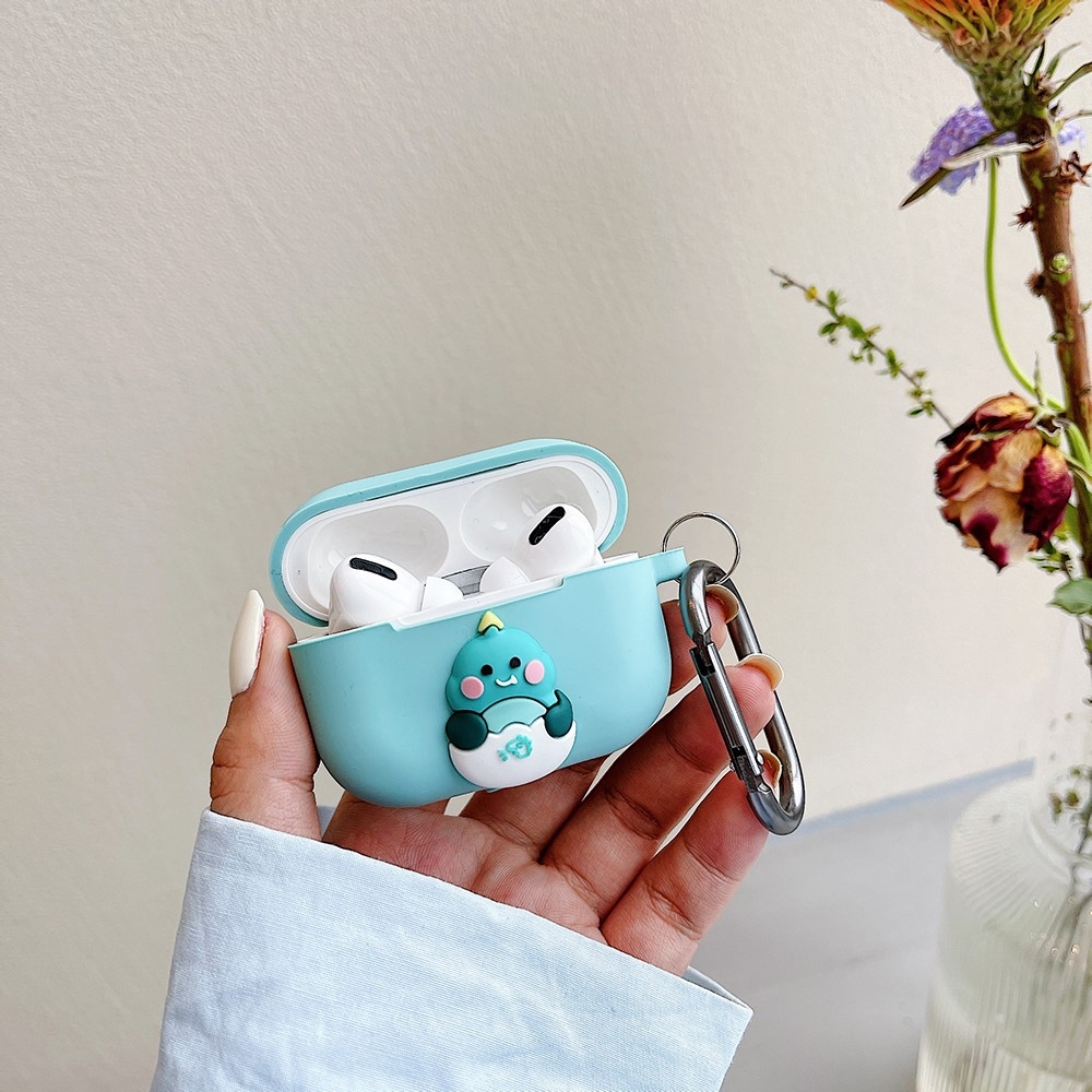 3D Doll gelový obal na AirPods Pro - modrý/dinosaur