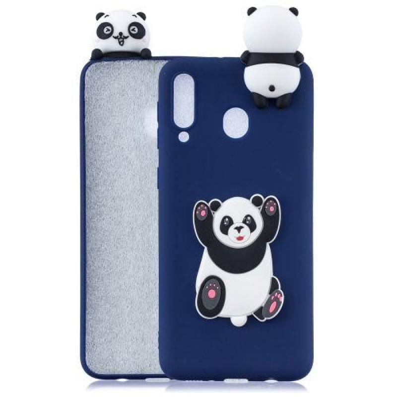 3D Pattern gelový obal na Samsung Galaxy M20 - panda chce obejmout