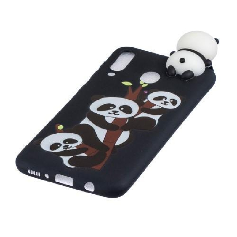 3D Pattern gelový obal na Samsung Galaxy M20 - tři pandy