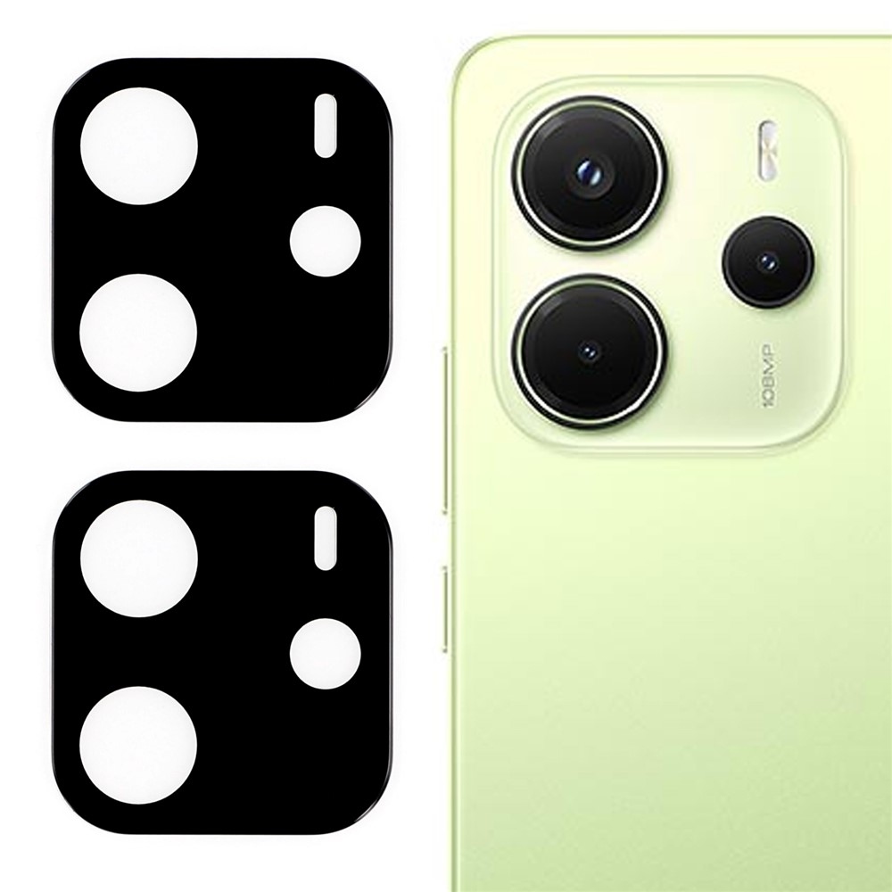 3D sklo čočky fotoaparátu na Xiaomi Redmi Note 14 - černé 2ks